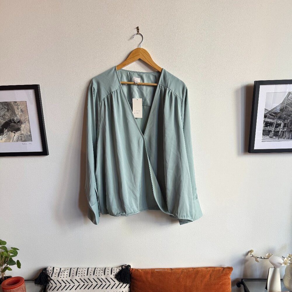 Elegant Women's Light Blue Blouse